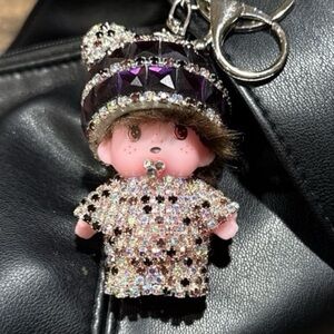 Monchichi bag/purse charm keychain